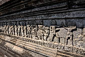 Candi Panataran - Main Temple. Krishnayana reliefs. 